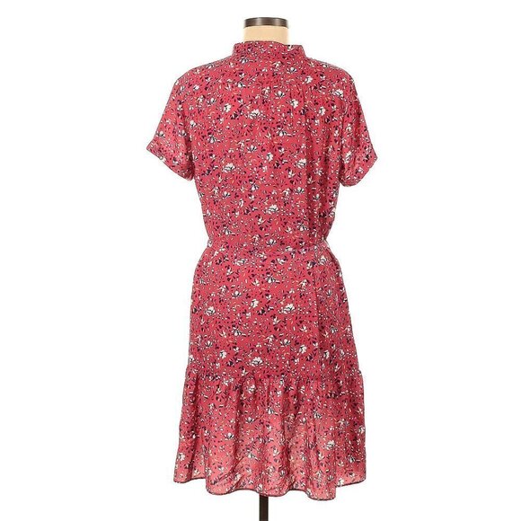 NWT Ellsworth & Ivey Chloe Pink Floral Boho Peasant Ruffled Hem Dress - Picture 3 of 13